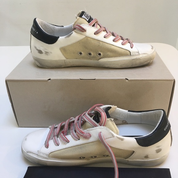 Golden Goose Superstar Beige Silver Glitter Star - Picture 4 of 10